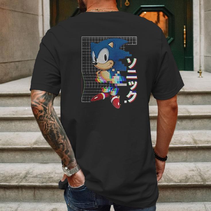 Sonic Hedgehog Digitized Art Mens Back Print T-shirt Gifts for Men