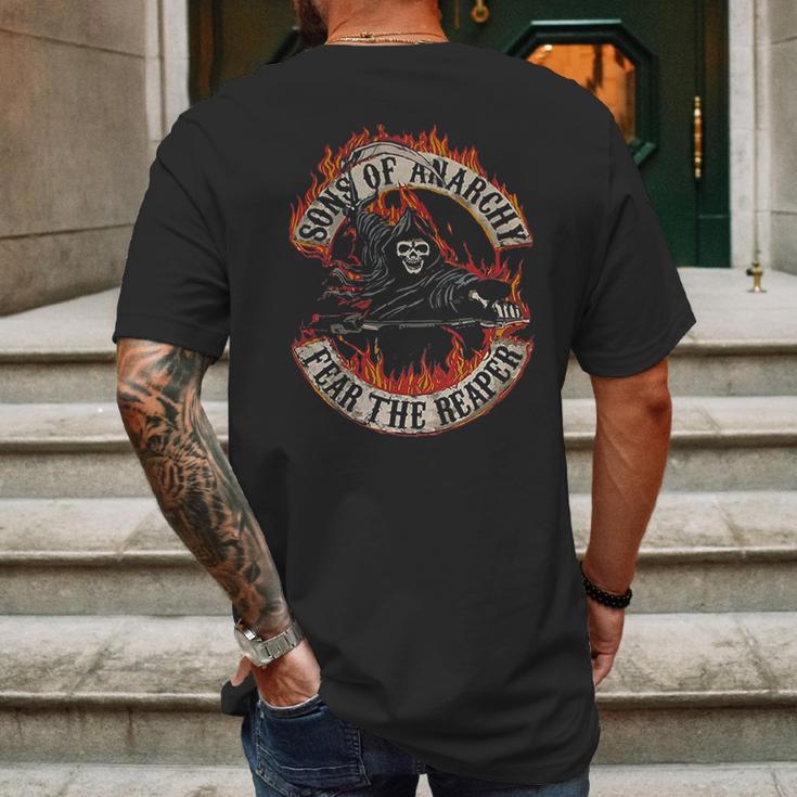 Sons Of Anarchy Fear The Reaper Flamed Logo Mens Back Print T-shirt Gifts for Men