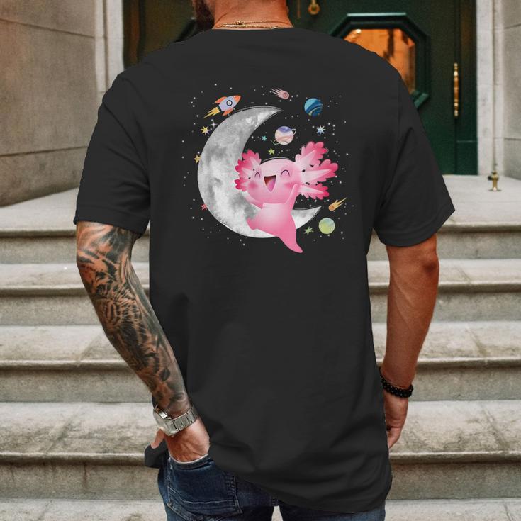 Space Axolotl Kawaii Pastel Goth Anime Comic For Girls Mens Back Print T-shirt Gifts for Men