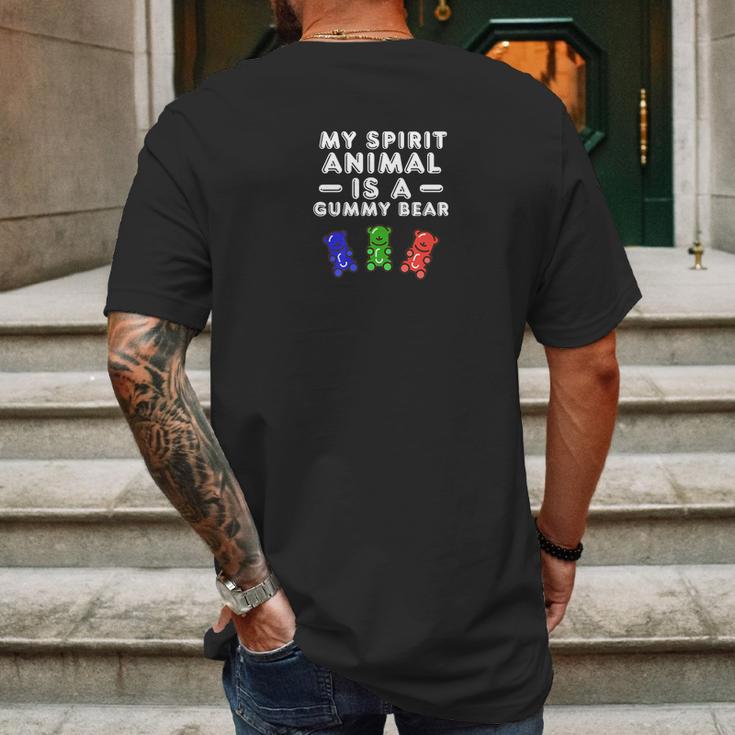 My Spirit Animal Is A Gummy Bear Fun Candy Mens Back Print T-shirt Gifts for Men