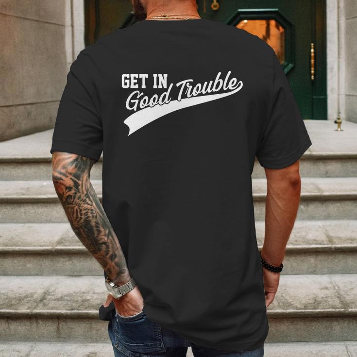 Sporty Get In Good Trouble John Lewis Tribute Mens Back Print T-shirt Gifts for Men