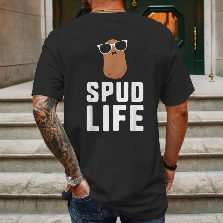 Spud Life Funny Potato Food Humor Vegetable Gift Mens Back Print T-shirt Gifts for Men