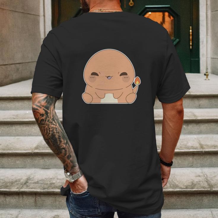 Squee Charmander Mens Back Print T-shirt Gifts for Men