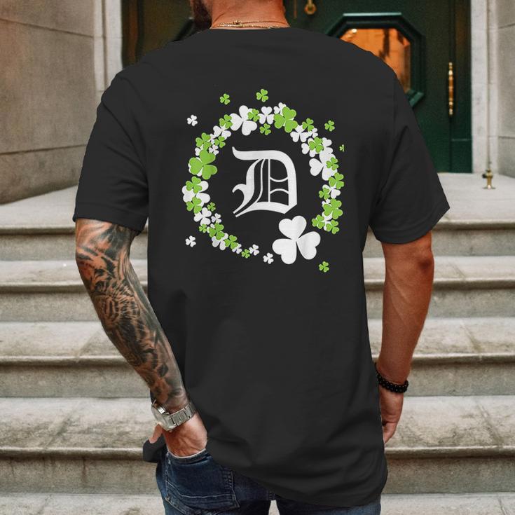 St Patricks Day Detroit Michigan Mens Back Print T-shirt Gifts for Men