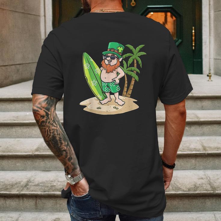 St Patricks Day Hawaiian For Men Leprechaun St Paddy Mens Back Print T-shirt Gifts for Men