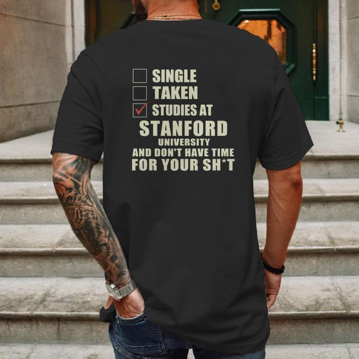 Stanford University Mens Back Print T-shirt Gifts for Men