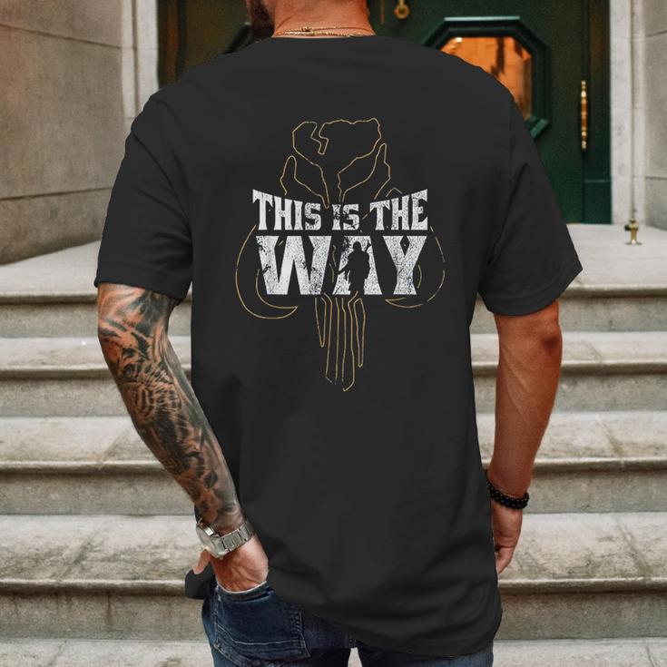 Star Wars The Mandalorian This Is The Way Mythosaur Overlay Mens Back Print T-shirt Gifts for Men