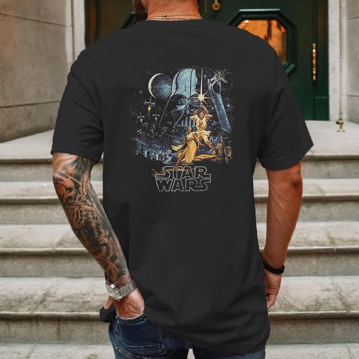 Star Wars A New Hope Vintage Poster Mens Back Print T-shirt Gifts for Men