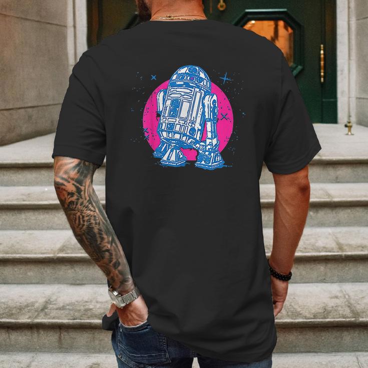 Star Wars R2-D2 Vintage Neon Retro Sparkly Badge Mens Back Print T-shirt Gifts for Men