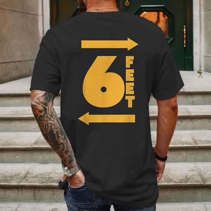 Stay 6 Feet Away Ft Social Distancing Antisocial Mens Back Print T-shirt Gifts for Men