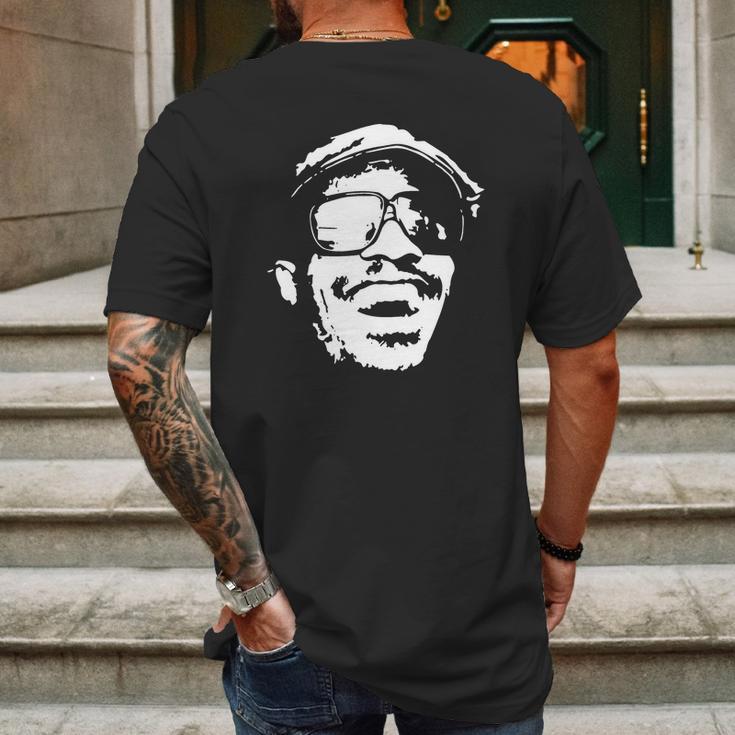 Stencil Stevie Wonder Mens Back Print T-shirt Gifts for Men