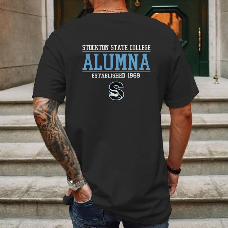 Stockton State College Alumna Mens Back Print T-shirt Gifts for Men