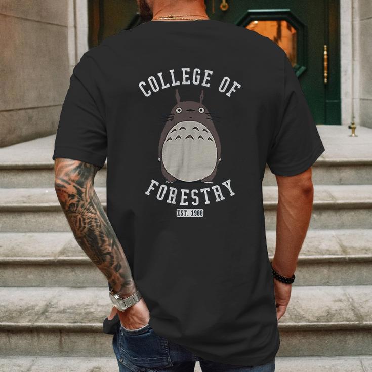 Stoned Totoro College Of Forestry Studio Mens Back Print T-shirt Gifts for Men