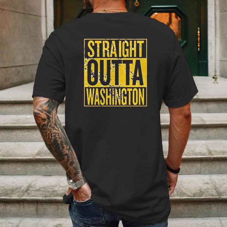 Straight Outta Hometown Pride Fantasy Football Fan Mens Back Print T-shirt Gifts for Men