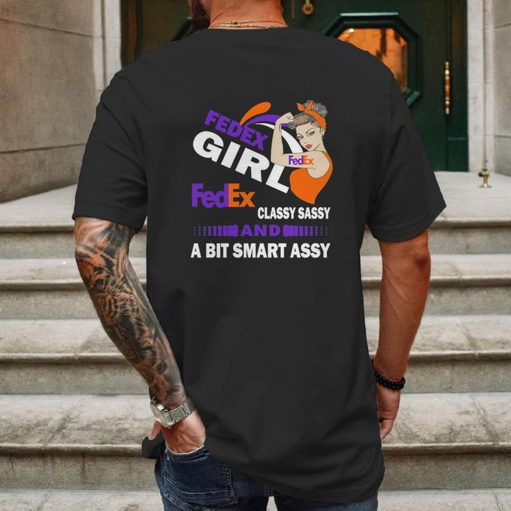 Strong Girl Fedex Classy Sassy And A Bit Smart Assy Mens Back Print T-shirt Gifts for Men