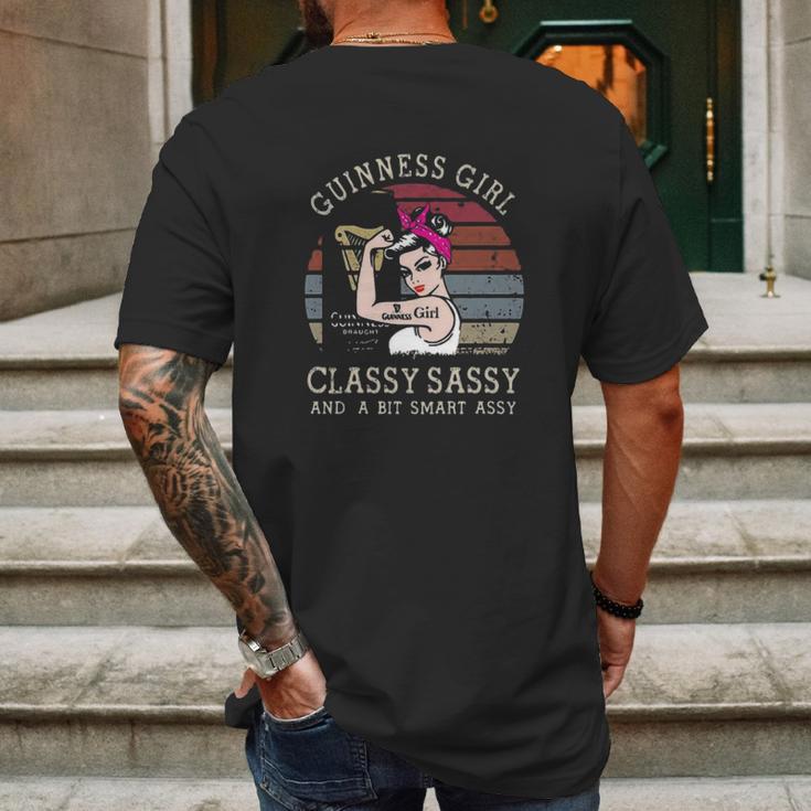 Strong Guinness Girl Classy Sassy And A Bit Smart Assy Vintage Shirt Mens Back Print T-shirt Gifts for Men