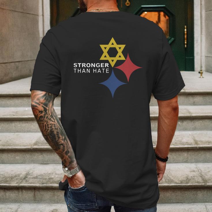 Stronger Than Hate Pittsburgh Mens Back Print T-shirt Gifts for Men