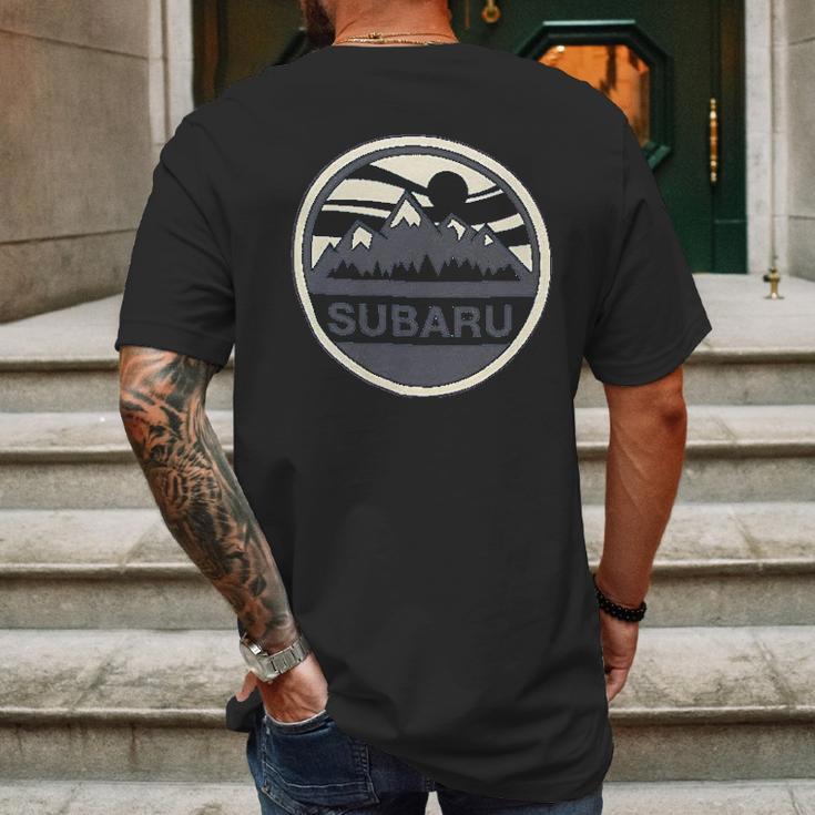 Subaru Official Wild Mountains Mens Back Print T-shirt Gifts for Men