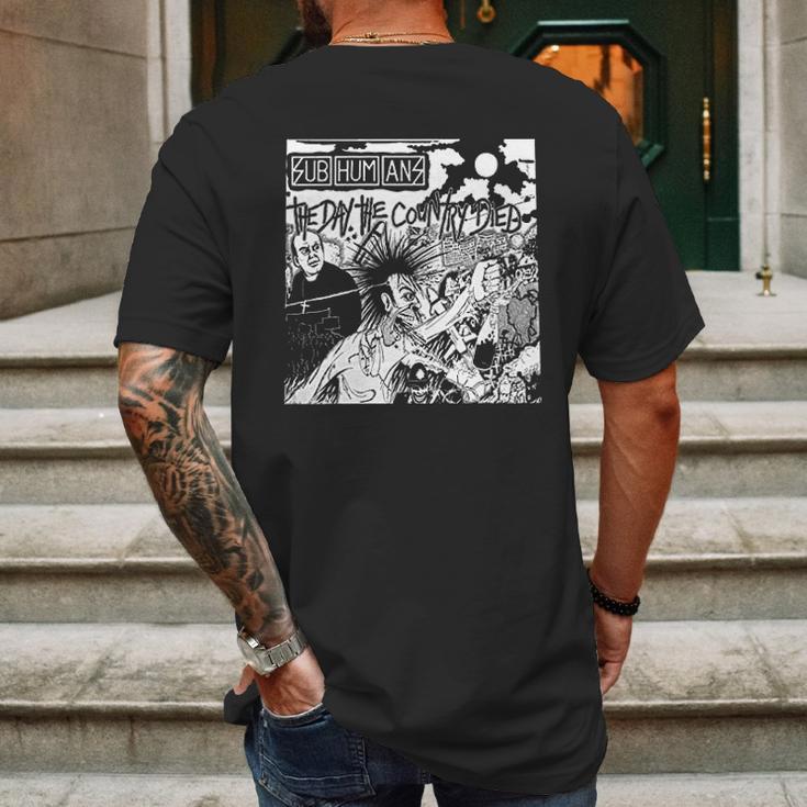 Subhumans The Day The Country Died Mens Back Print T-shirt Gifts for Men