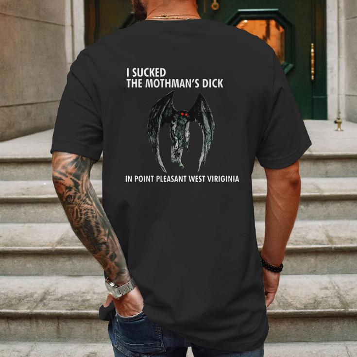 I Sucked The Mothman’S Dick In Point Pleasant West Virginia Shirt Mens Back Print T-shirt Gifts for Men