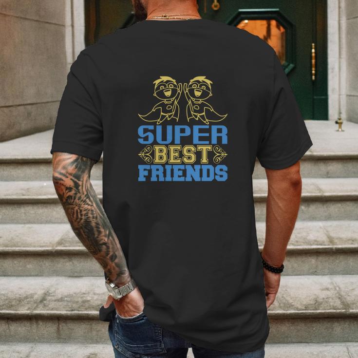 Super Best Friends Mens Back Print T-shirt Gifts for Men