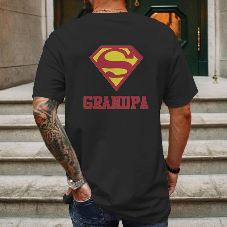 Super Grandpa Shirt Mens Back Print T-shirt Gifts for Men