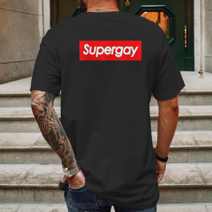 Supergay Lgbtq Mens Back Print T-shirt Gifts for Men