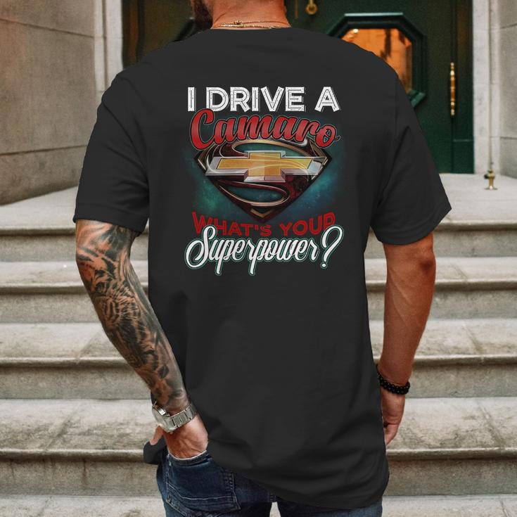 Superpower Camaro Mens Back Print T-shirt Gifts for Men