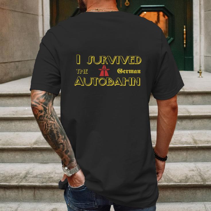 I Survived The German Autobahn Mens Back Print T-shirt Gifts for Men