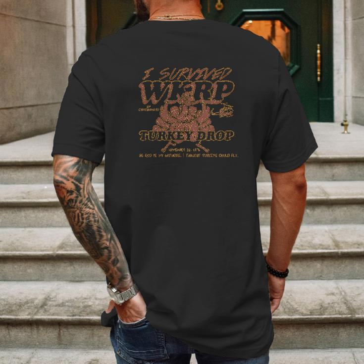 I Survived The Wkrp Cincinnati Turkey Drop Mens Back Print T-shirt Gifts for Men