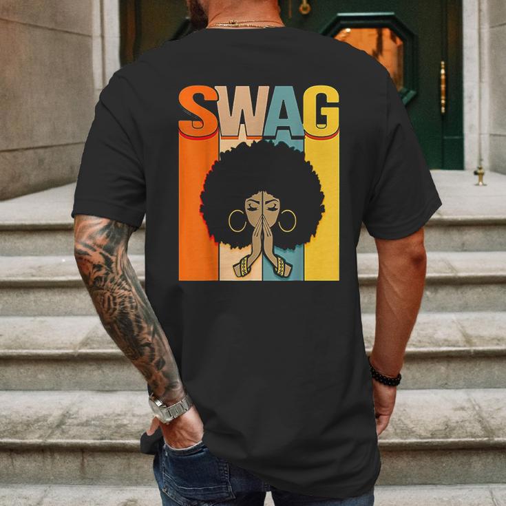 Swag Vintage Melanin Queen Mens Back Print T-shirt Gifts for Men