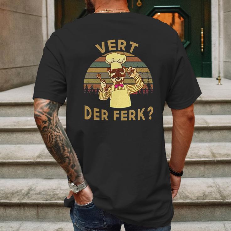 Swedish-Chef Vert-Der-Ferk Vintage Mens Back Print T-shirt Gifts for Men