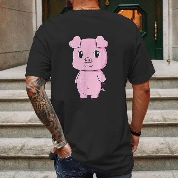 Sweet Piggy Mens Back Print T-shirt Gifts for Men