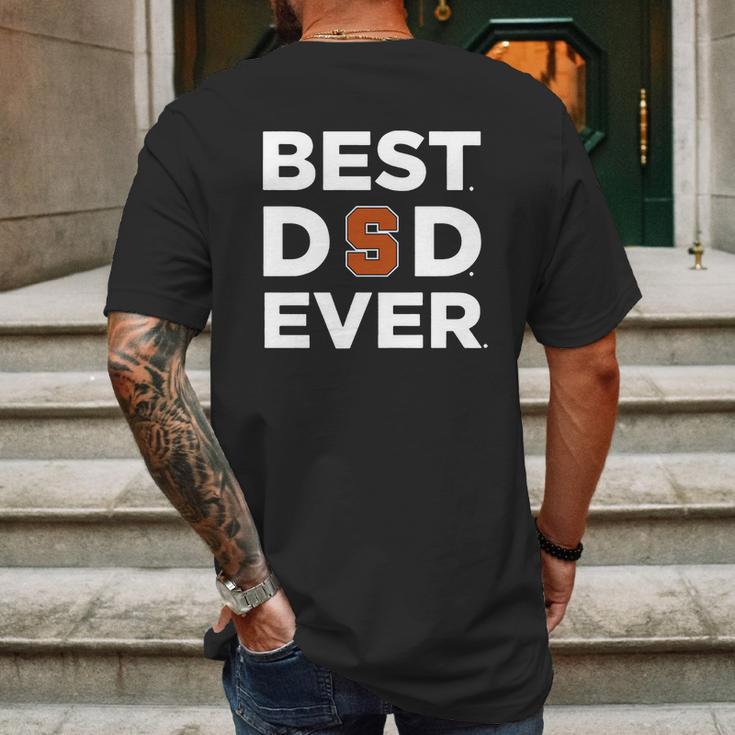 Syracuse Orange_Best Dad Ever Mens Back Print T-shirt Gifts for Men