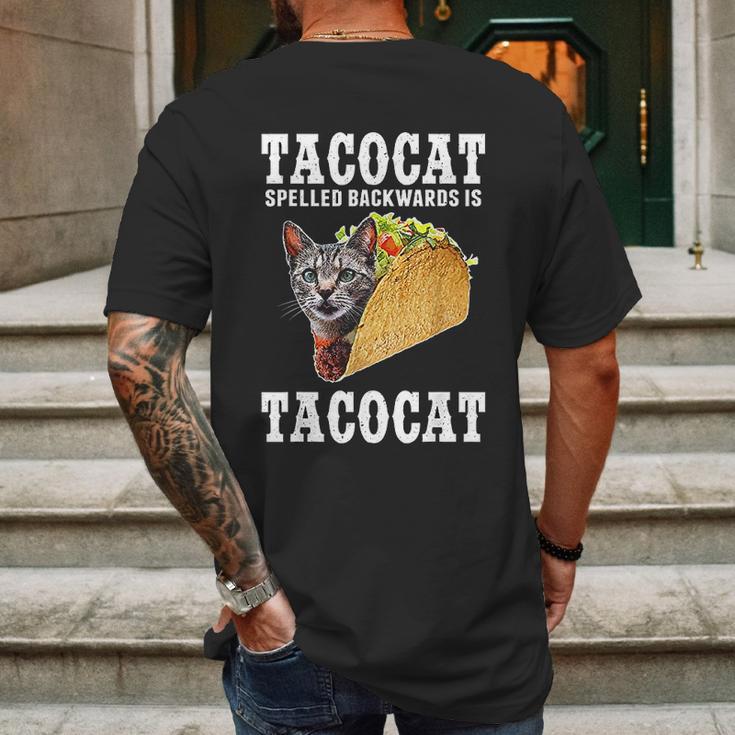 Tacocat Spelled Backwards Is Tacocat Funny Cat Gift Mens Back Print T-shirt Gifts for Men