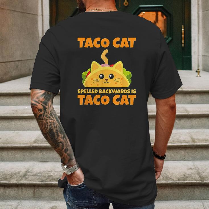 Tacocat Spelled Backwards Taco Cat Cinco De Mayo Gift Mens Back Print T-shirt Gifts for Men