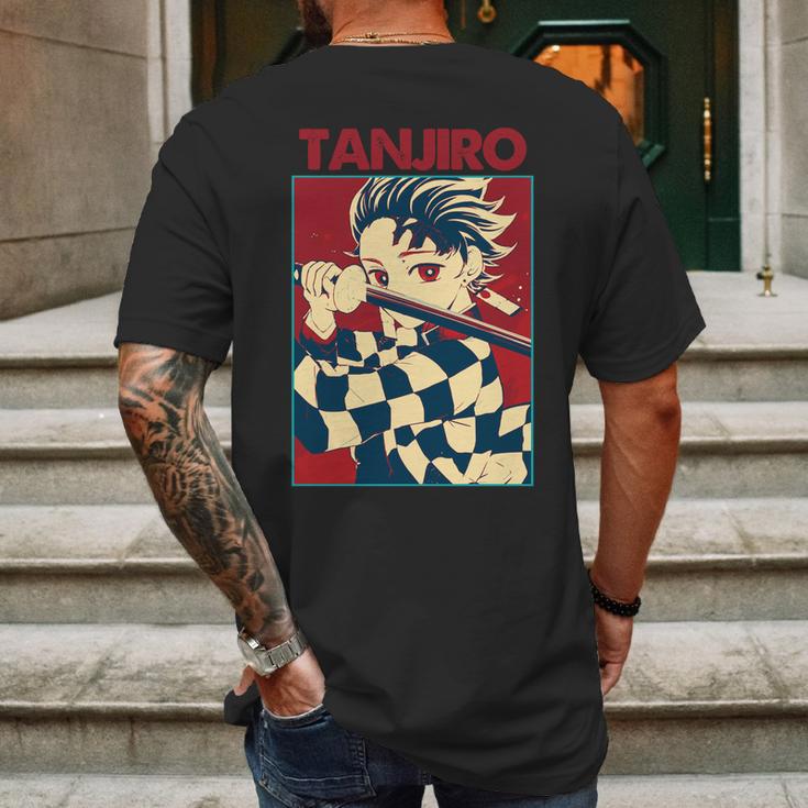 Tanjiro Demon Slayer Kimetsu No Yaiba Anime Mens Back Print T-shirt Gifts for Men