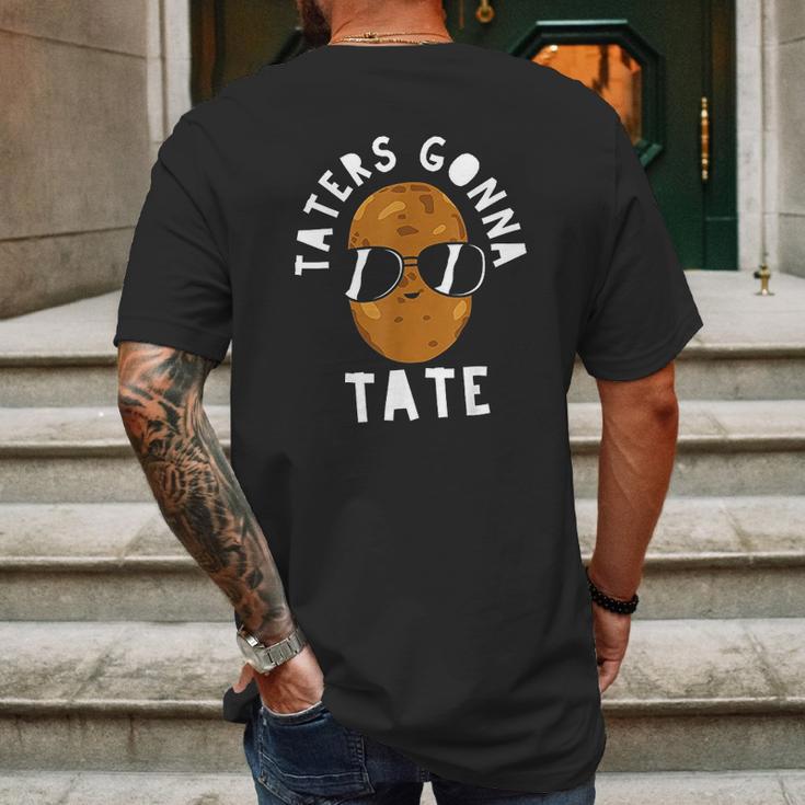 Taters Gonna Tate Funny Potato Tater Tot Foodie Gift Mens Back Print T-shirt Gifts for Men