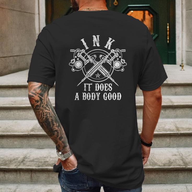 Tattoo Vintage Ink Inked Funny Tattoo Artist Gift Mens Back Print T-shirt Gifts for Men