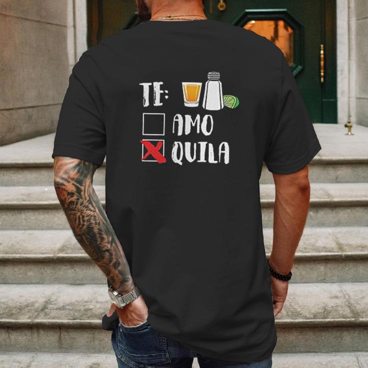 Te Amo Te Quila Drink Cinco De Mayo Mens Back Print T-shirt Gifts for Men