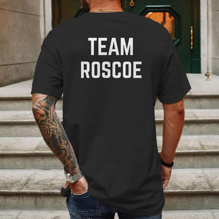 Team Roscoe Mens Back Print T-shirt Gifts for Men