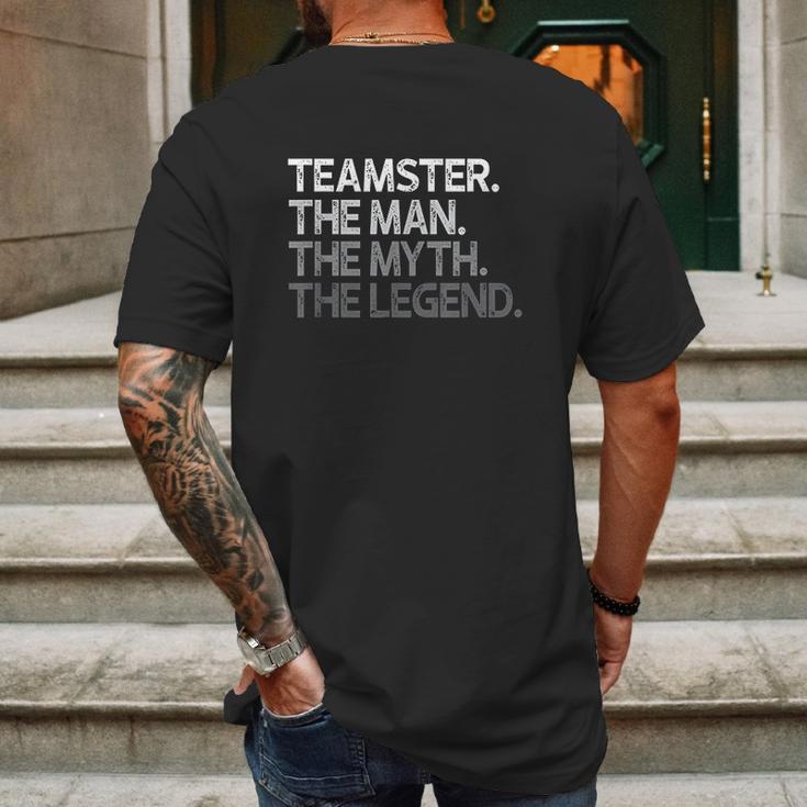 Teamster Gift The Man Myth Legend Mens Back Print T-shirt Gifts for Men