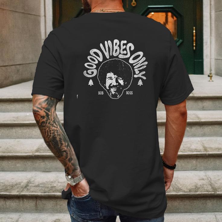 Teelocity Bob Ross Good Vibes Only Mens Back Print T-shirt Gifts for Men