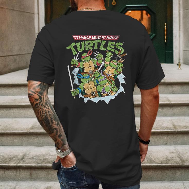 Teenage Mutant Ninja Turtles Break Through Mens Back Print T-shirt Gifts for Men