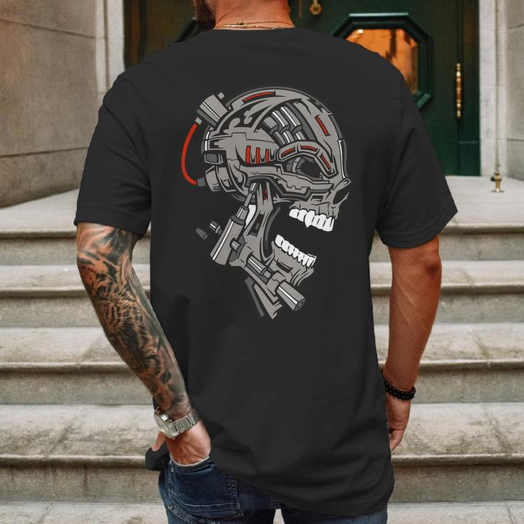 Terminator Skull Gun Head Graphic Design Printed Casual Daily Basic Mens Back Print T-shirt Gifts for Men