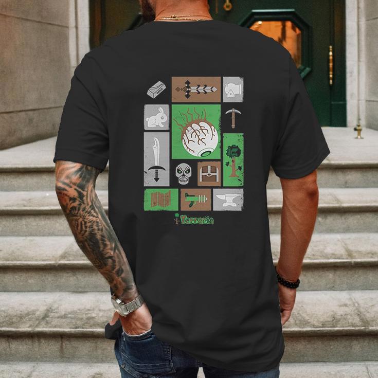 Terraria Icon Puzzle Mens Back Print T-shirt Gifts for Men