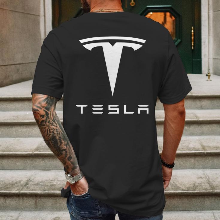 Tesla Logo Merchandise Shirt Mens Back Print T-shirt Gifts for Men