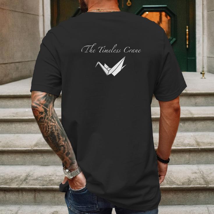 The Timeless Crane Origami Paper Crane Mens Back Print T-shirt Gifts for Men