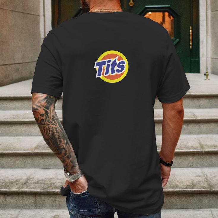 Tits Tide Mens Back Print T-shirt Gifts for Men