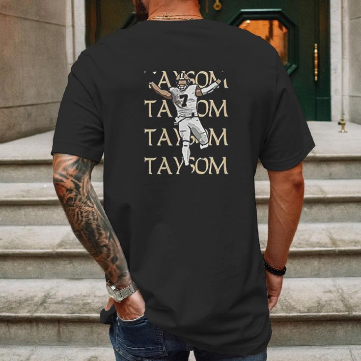 Tobin Clothing Black New Orleans Taysom Text Pic Mens Back Print T-shirt Gifts for Men